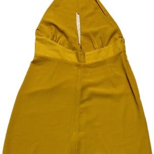SHEIN LADIES SAFFRON GOLD MINI HALTER DRESS LARGE